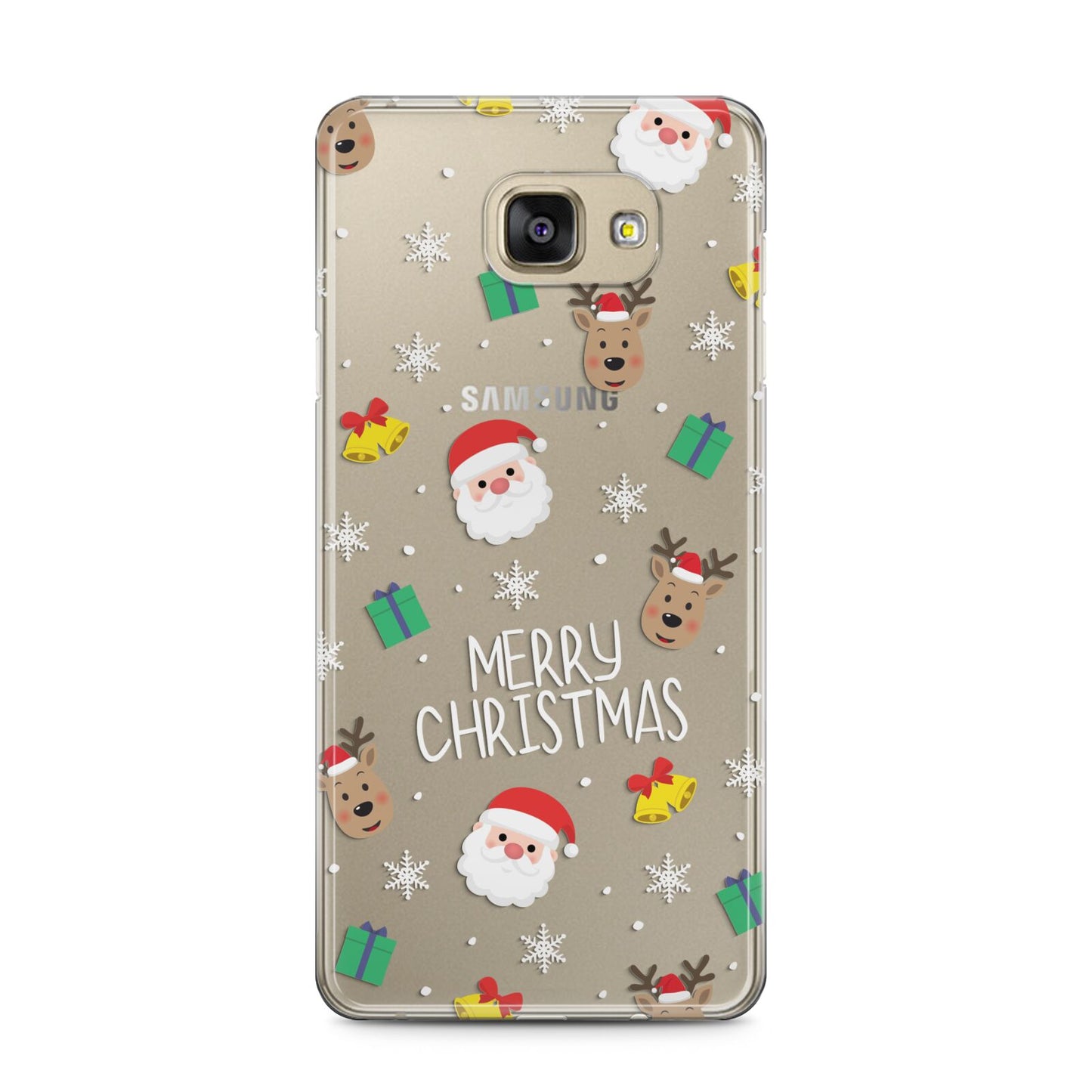 Christmas Pattern Samsung Galaxy A5 2016 Case on gold phone