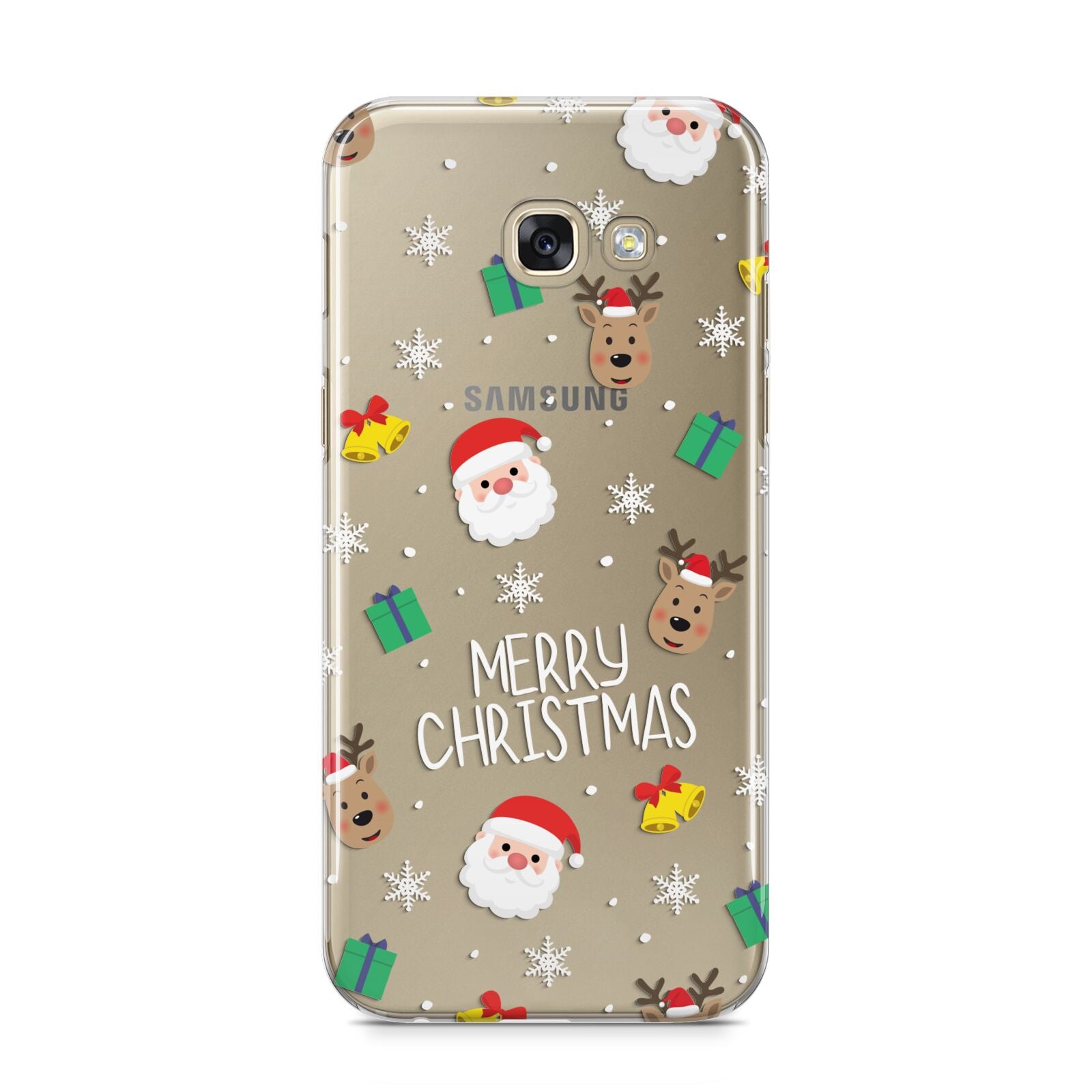 Christmas Pattern Samsung Galaxy A5 2017 Case on gold phone