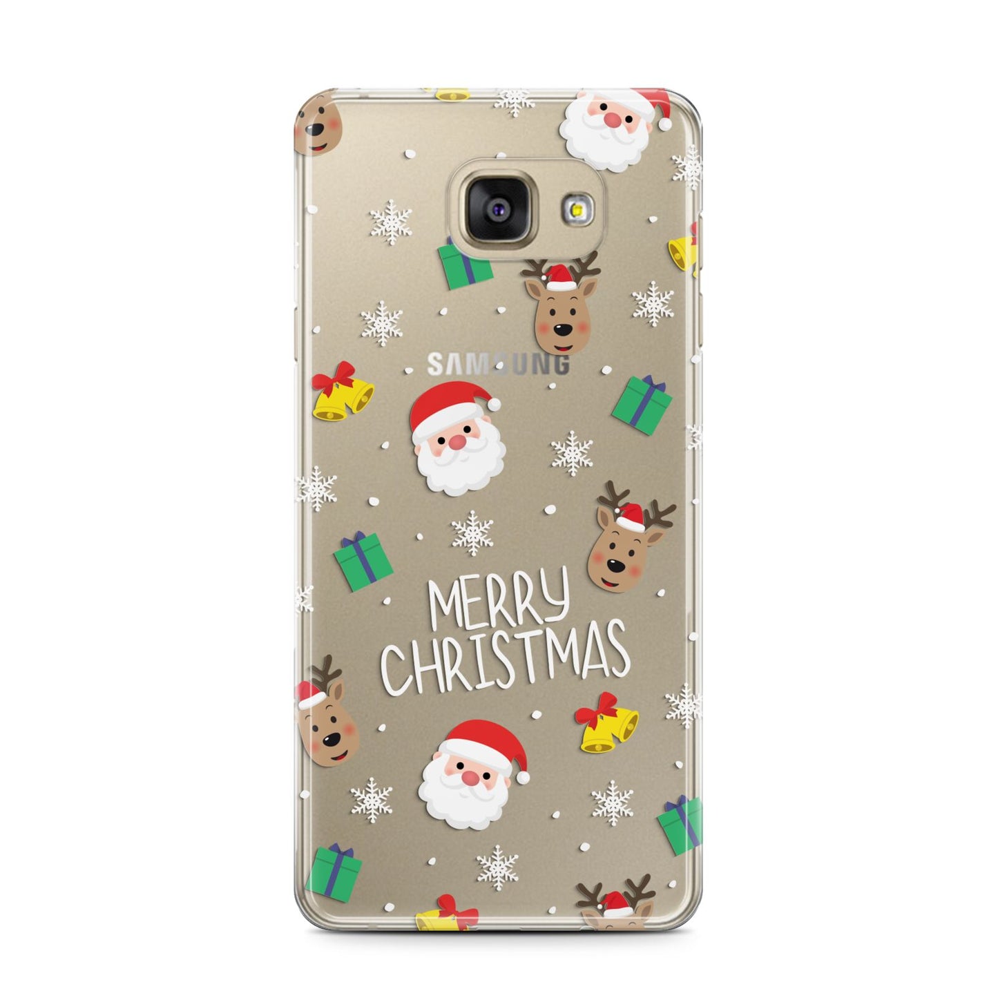 Christmas Pattern Samsung Galaxy A7 2016 Case on gold phone