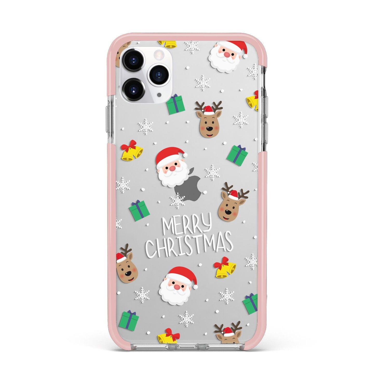 Christmas Pattern iPhone 11 Pro Max Impact Pink Edge Case