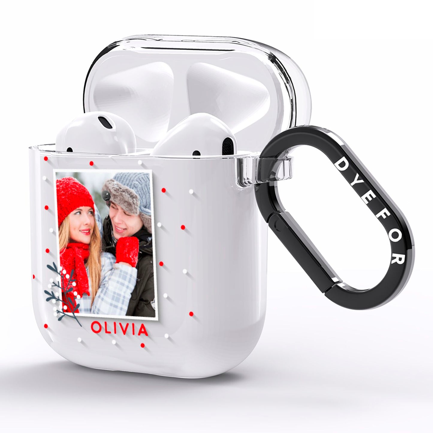 Christmas Personalised Photo AirPods Clear Case Side Image