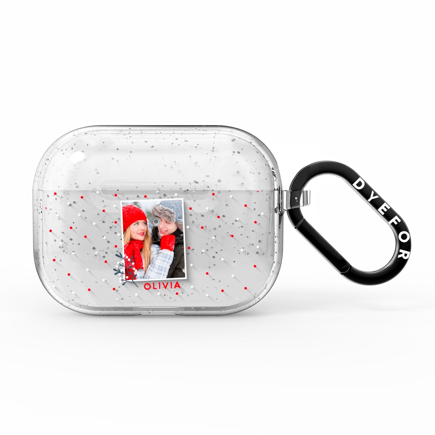 Christmas Personalised Photo AirPods Pro Glitter Case