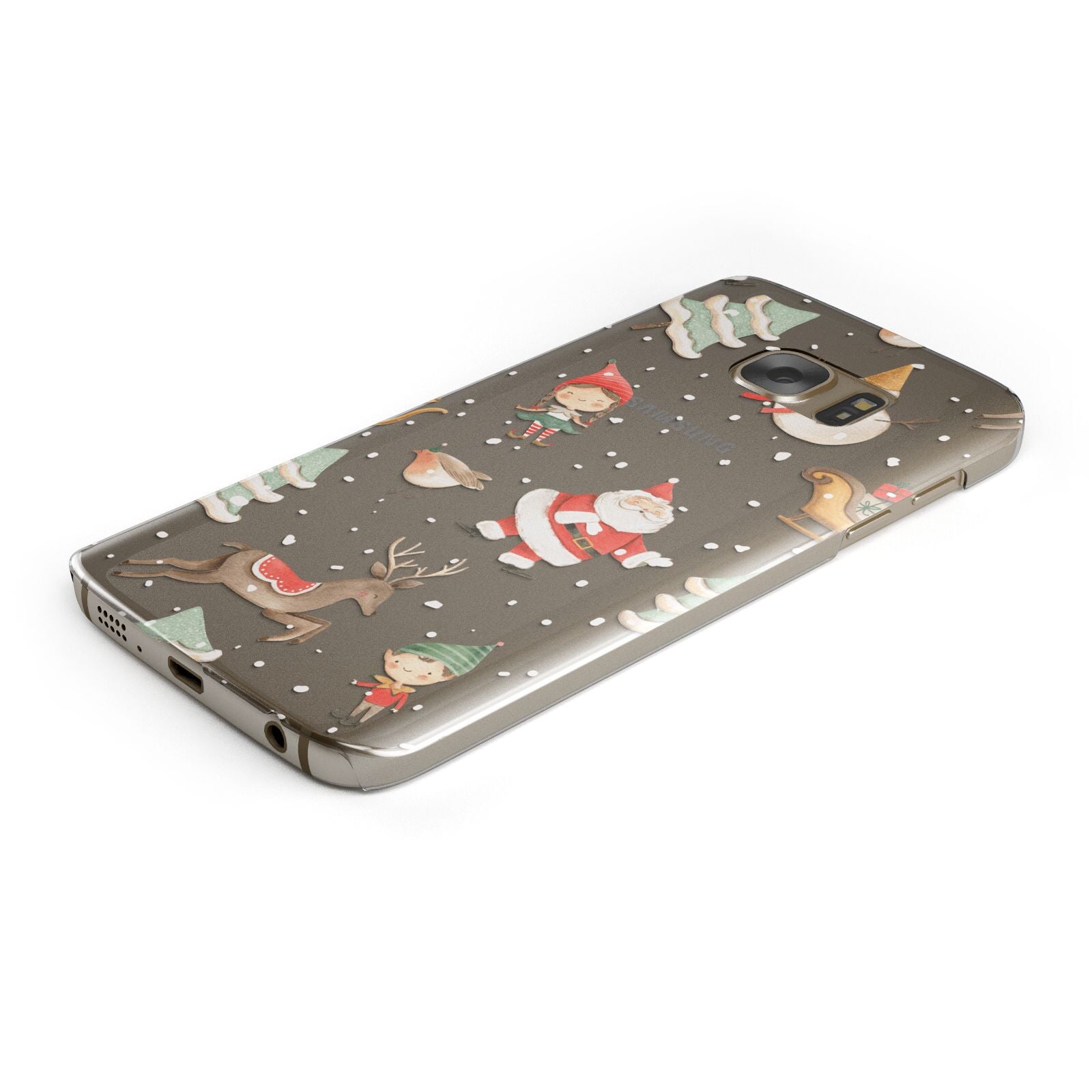 Christmas Protective Samsung Galaxy Case Angled Image