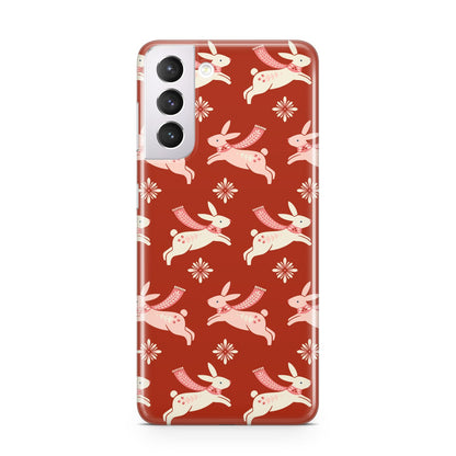 Christmas Rabbit Samsung S21 Case