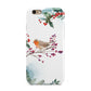 Christmas Robin Floral Apple iPhone 6 3D Tough Case