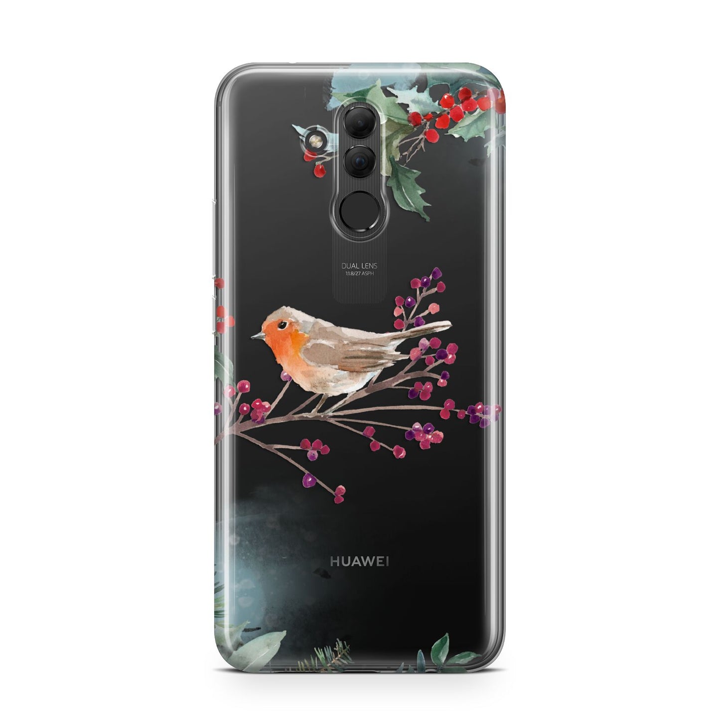 Christmas Robin Floral Huawei Mate 20 Lite