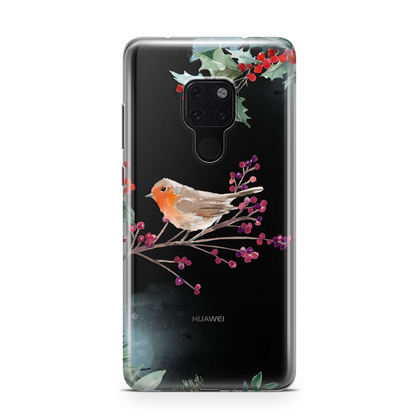 Christmas Robin Floral Huawei Mate 20 Phone Case