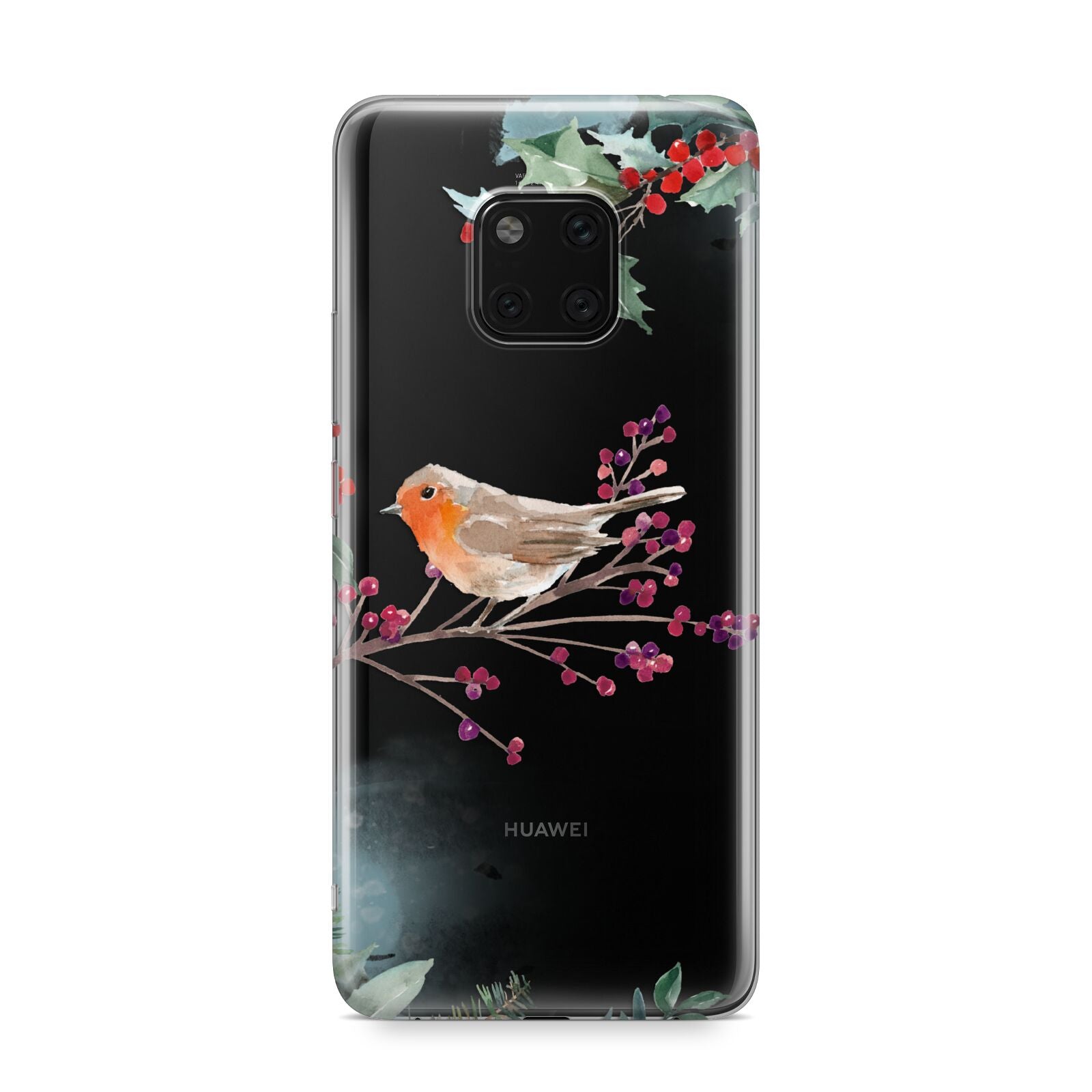 Christmas Robin Floral Huawei Mate 20 Pro Phone Case