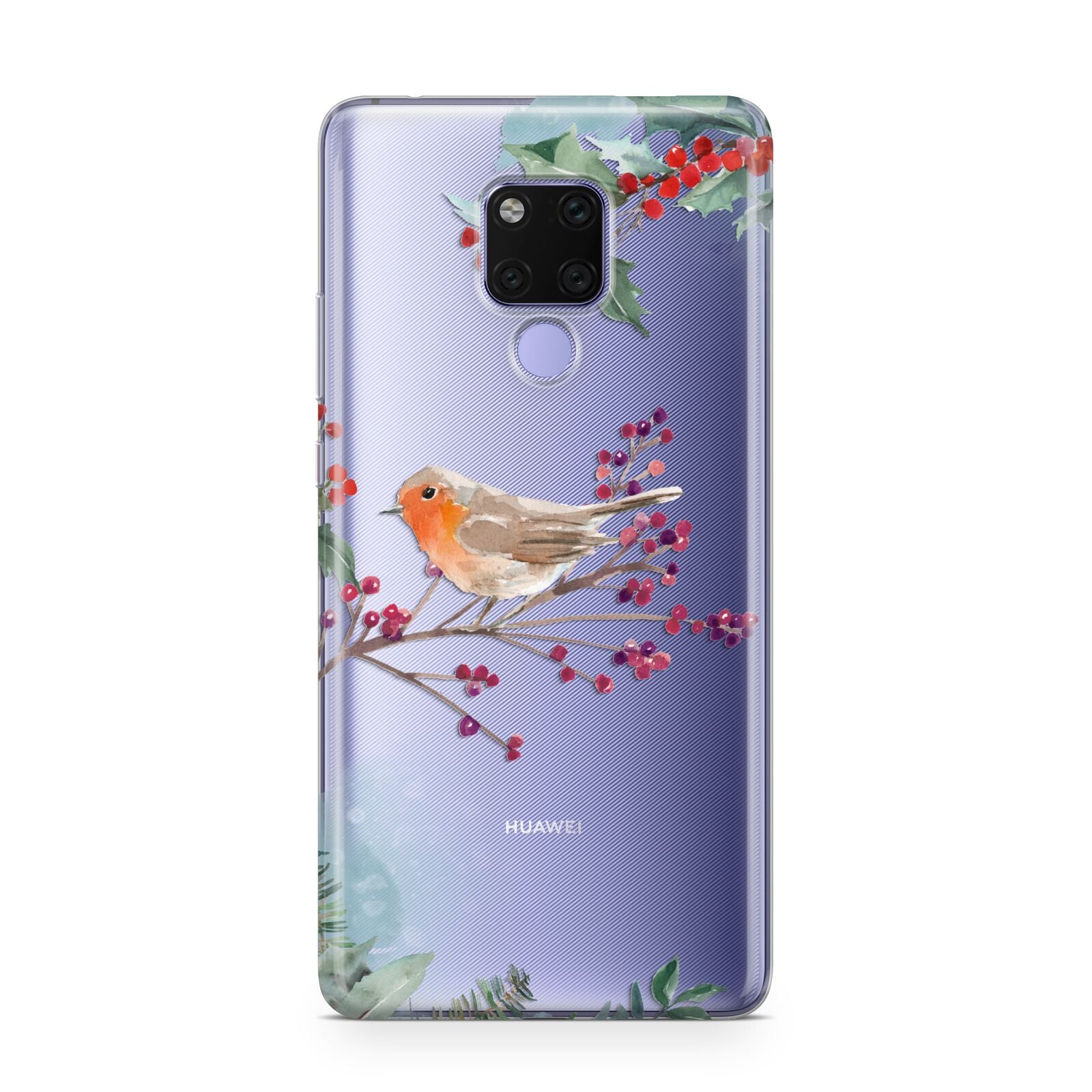 Christmas Robin Floral Huawei Mate 20X Phone Case