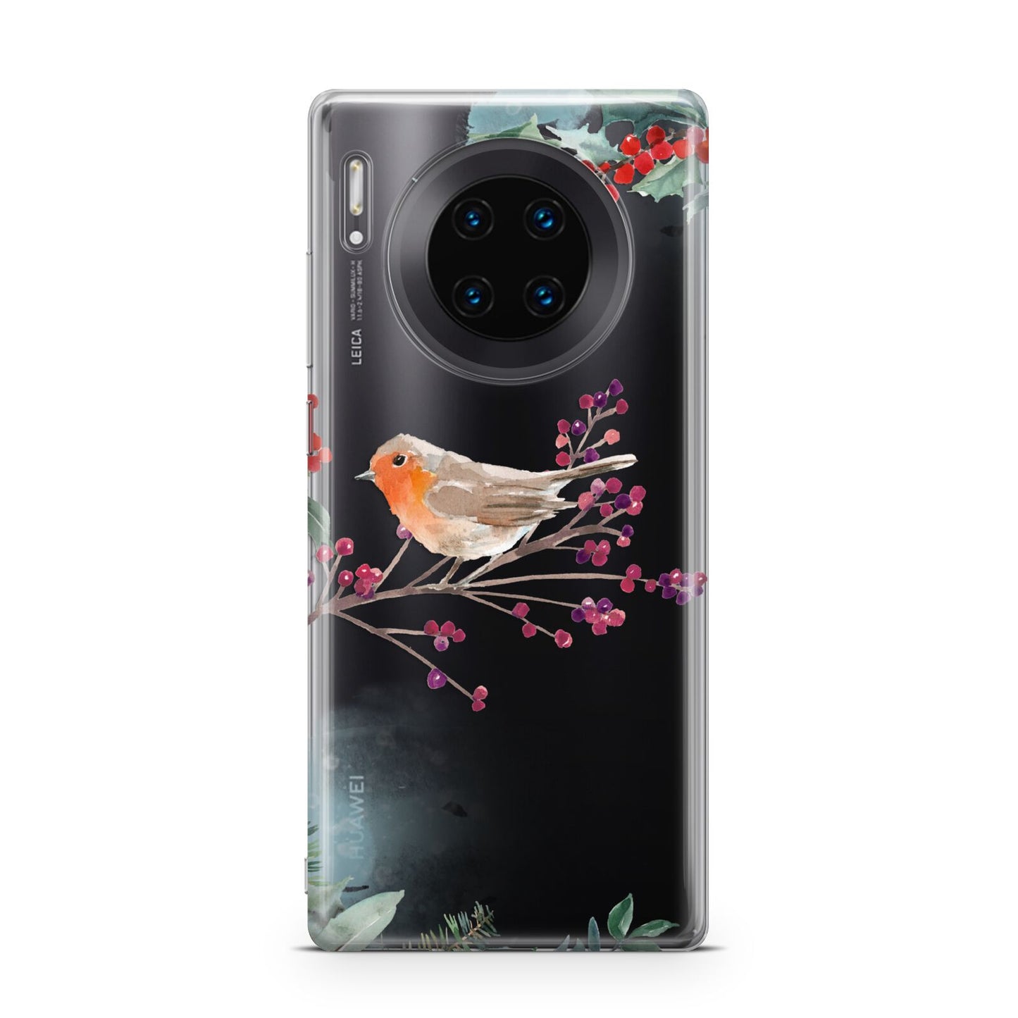 Christmas Robin Floral Huawei Mate 30 Pro Phone Case