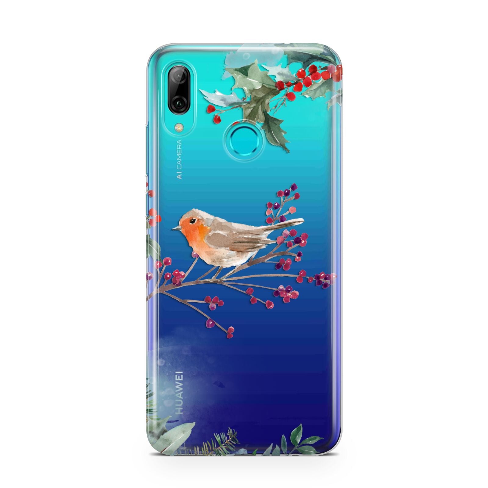 Christmas Robin Floral Huawei P Smart 2019 Case