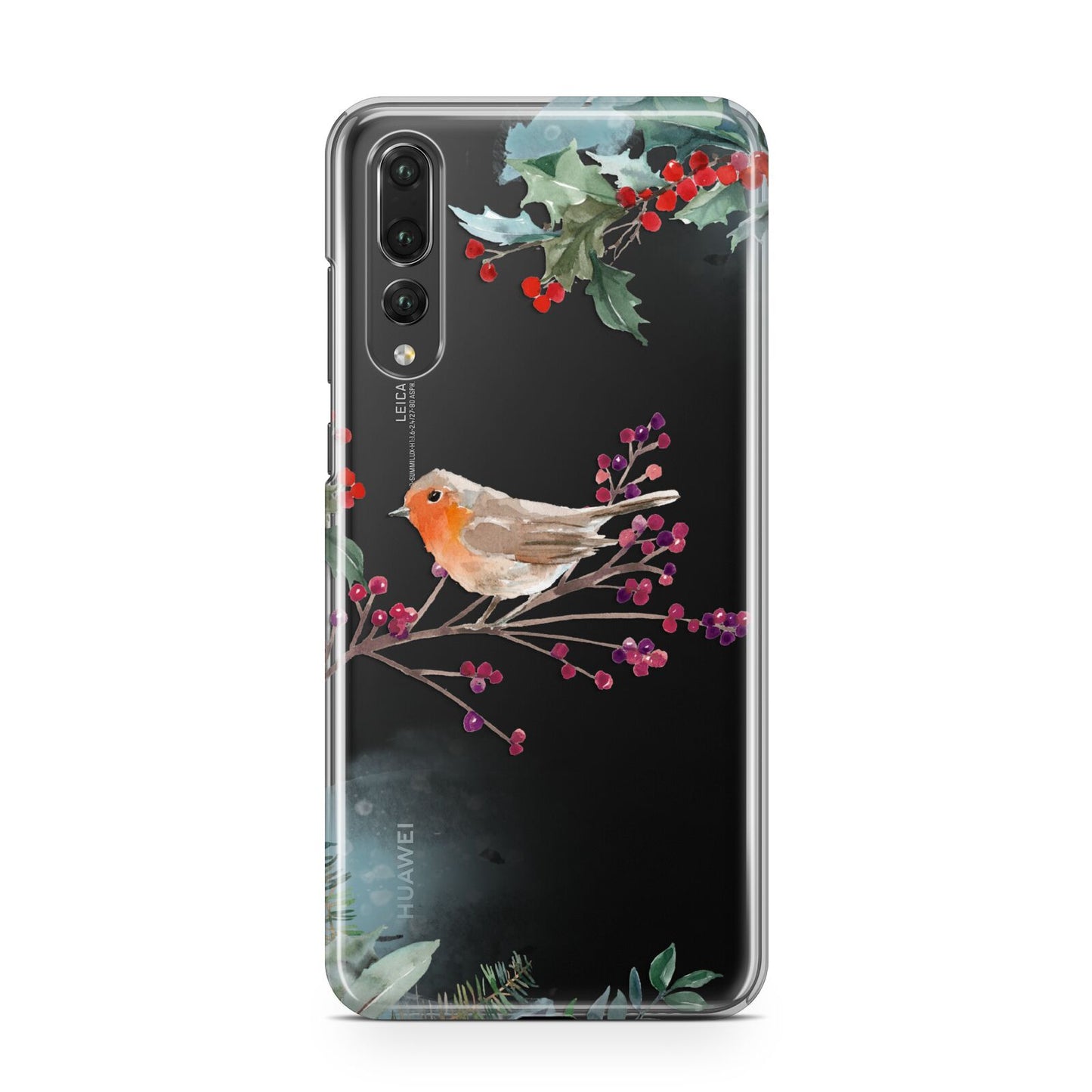 Christmas Robin Floral Huawei P20 Pro Phone Case