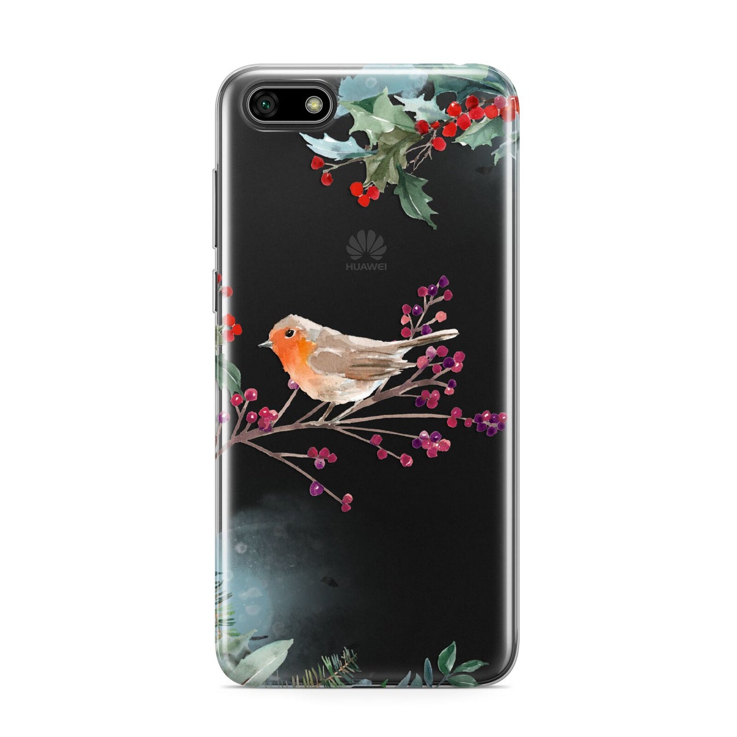 Christmas Robin Floral Huawei Y5 Prime 2018 Phone Case