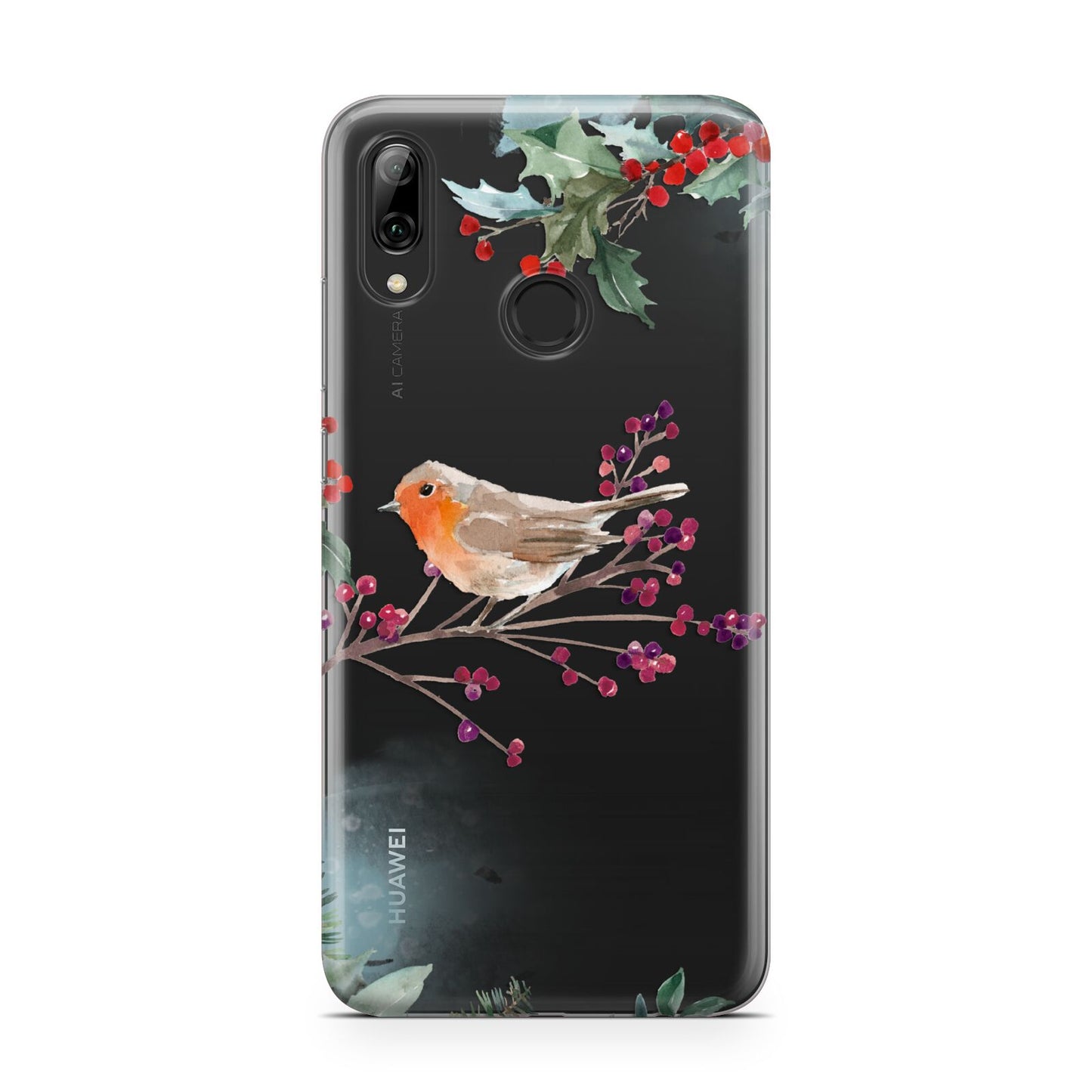 Christmas Robin Floral Huawei Y7 2019