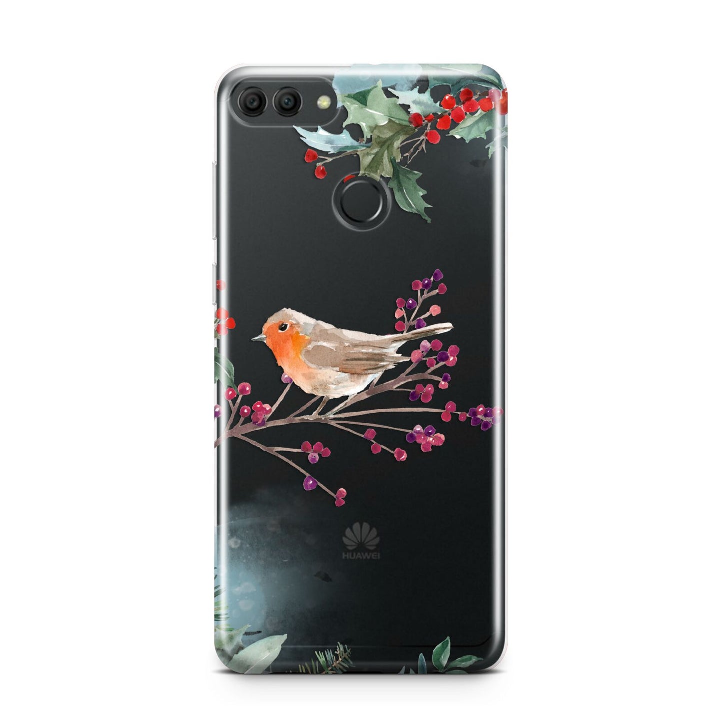 Christmas Robin Floral Huawei Y9 2018