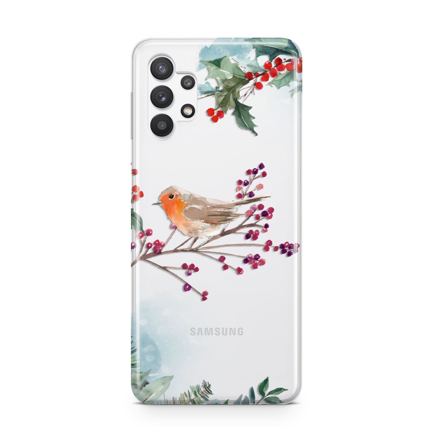 Christmas Robin Floral Samsung A32 5G Case