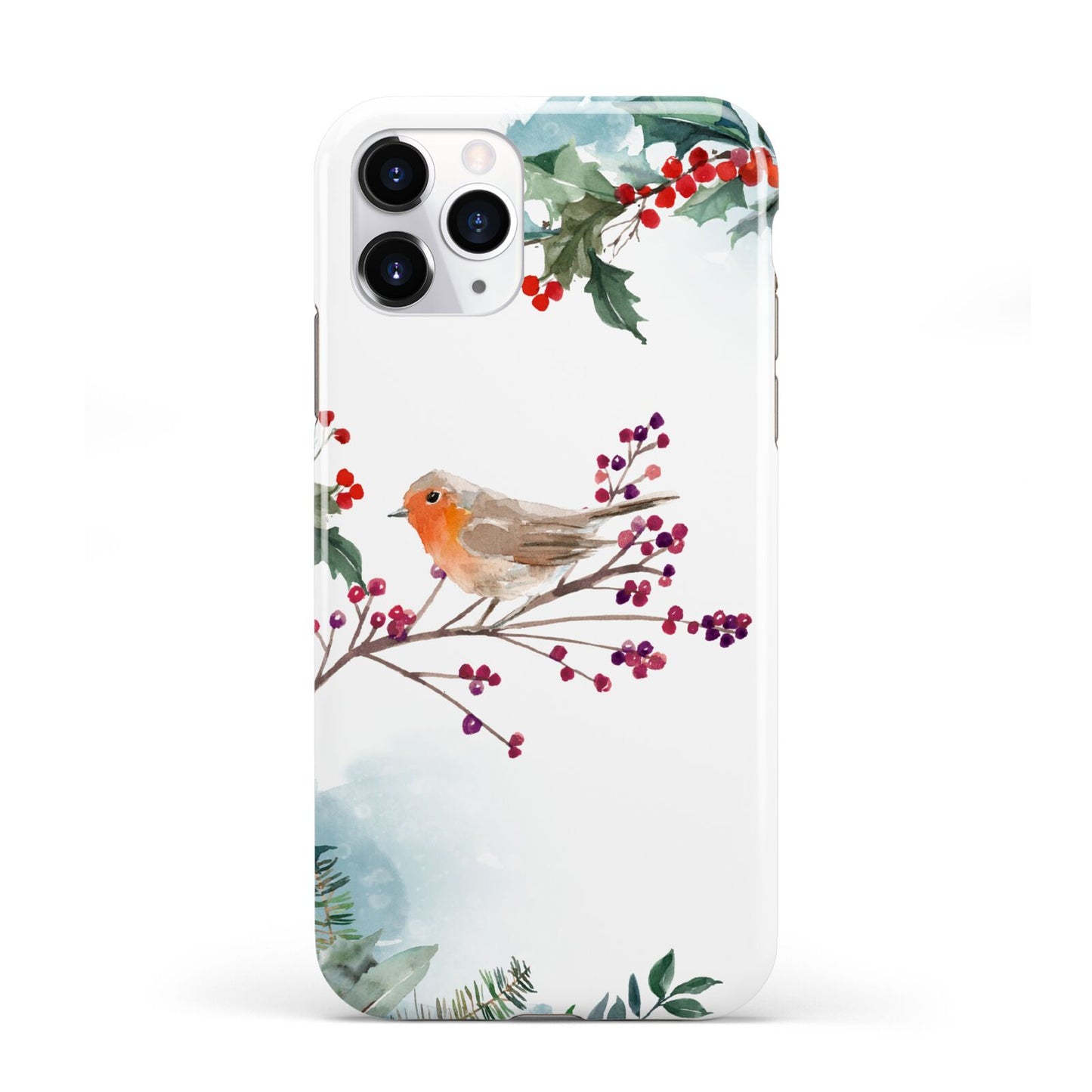 Christmas Robin Floral iPhone 11 Pro 3D Tough Case