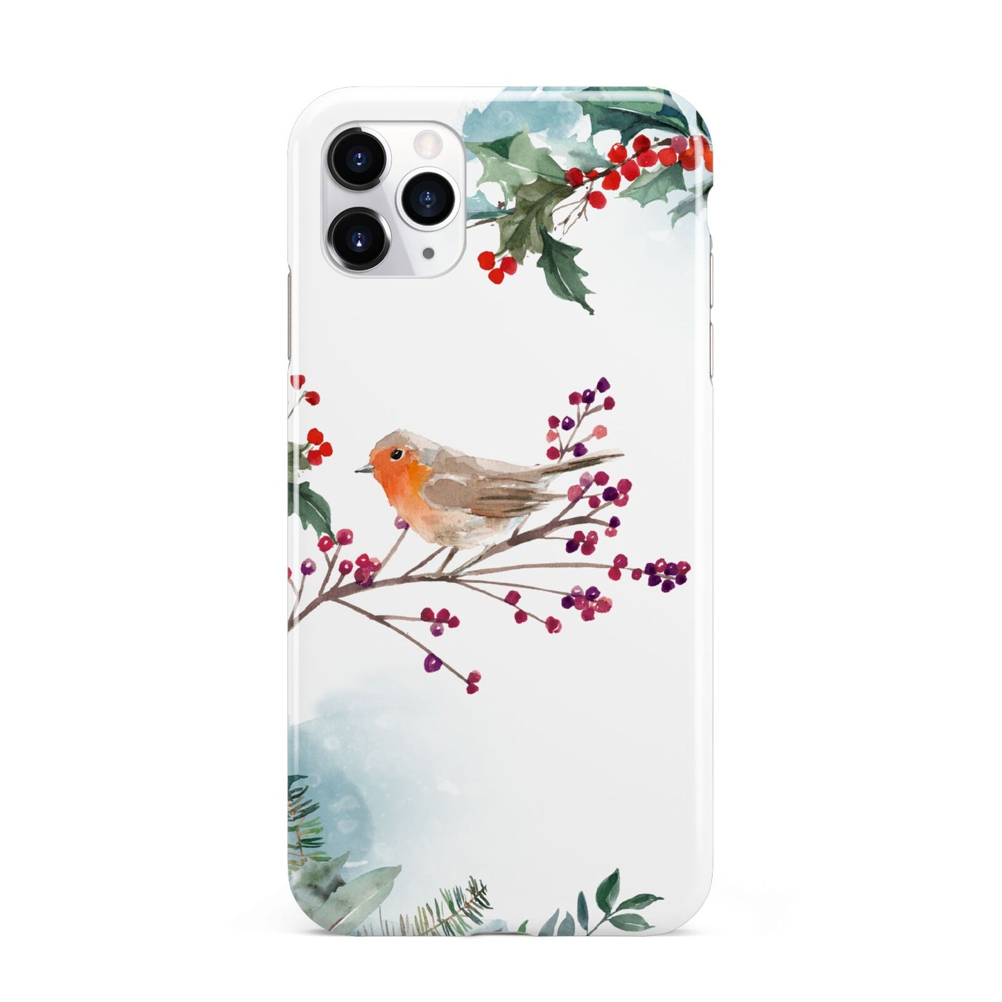 Christmas Robin Floral iPhone 11 Pro Max 3D Tough Case