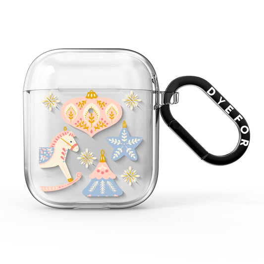 Christmas Rocking Horse AirPods Clear Case