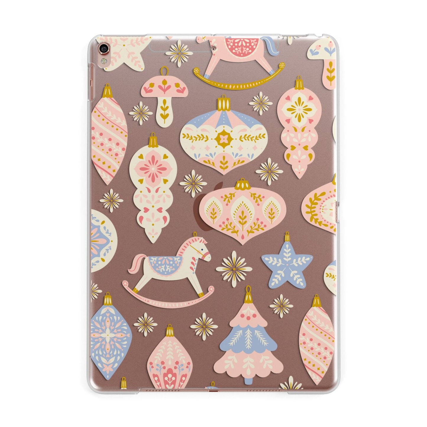 Christmas Rocking Horse Apple iPad Rose Gold Case