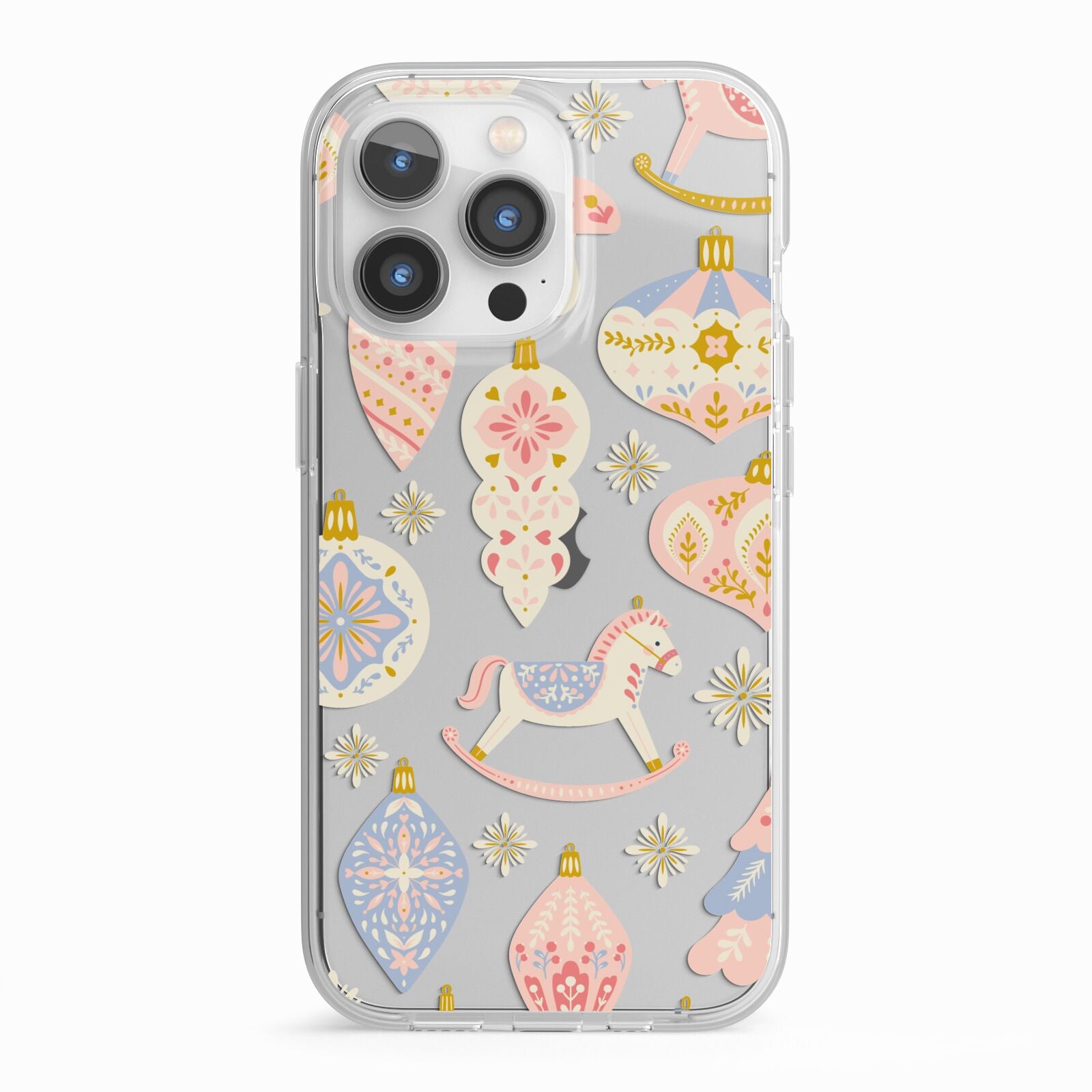 Christmas Rocking Horse iPhone 13 Pro TPU Impact Case with White Edges