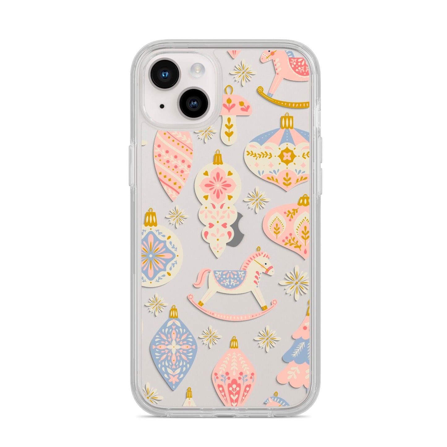 Christmas Rocking Horse iPhone 14 Plus Clear Tough Case Starlight