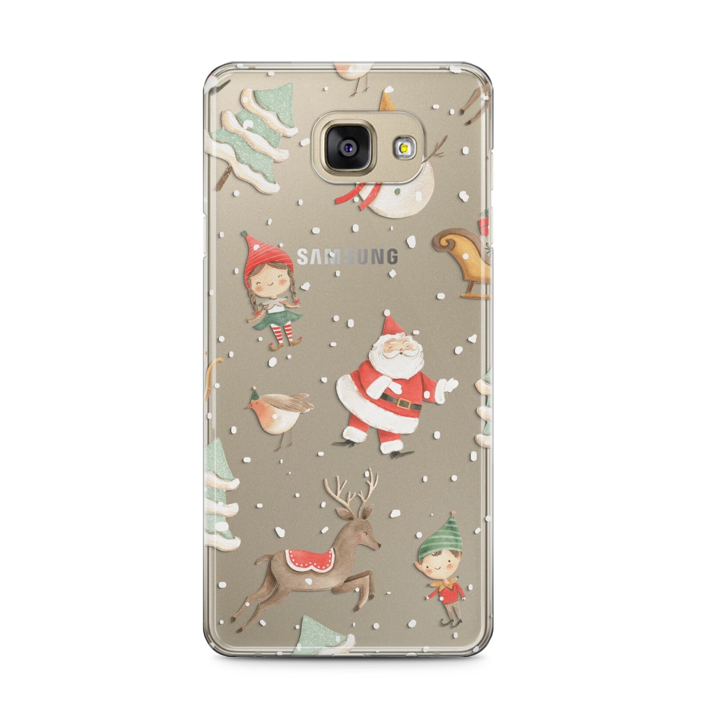 Christmas Samsung Galaxy A5 2016 Case on gold phone