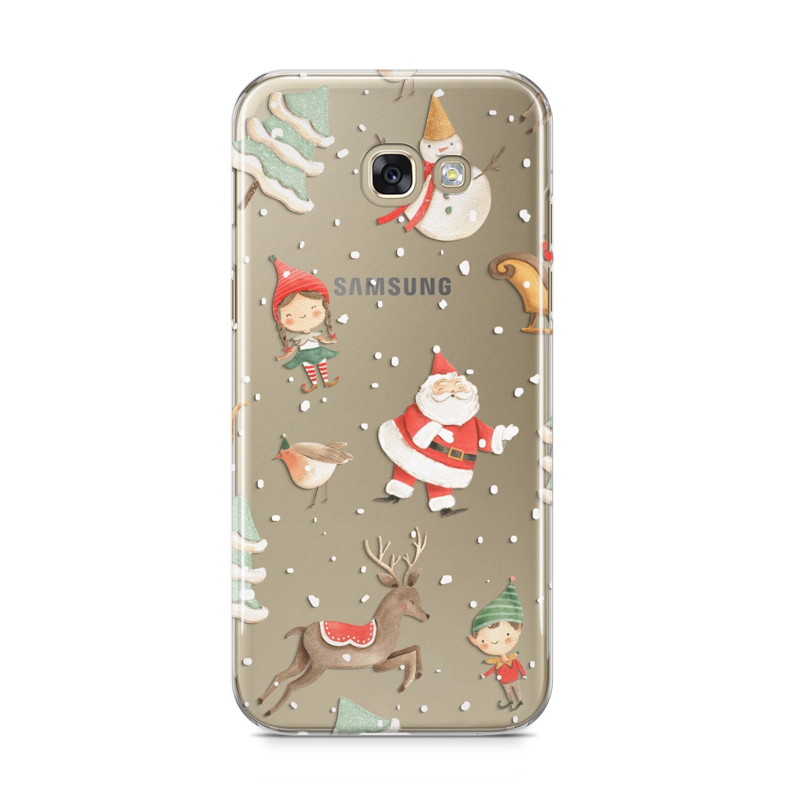 Christmas Samsung Galaxy A5 2017 Case on gold phone