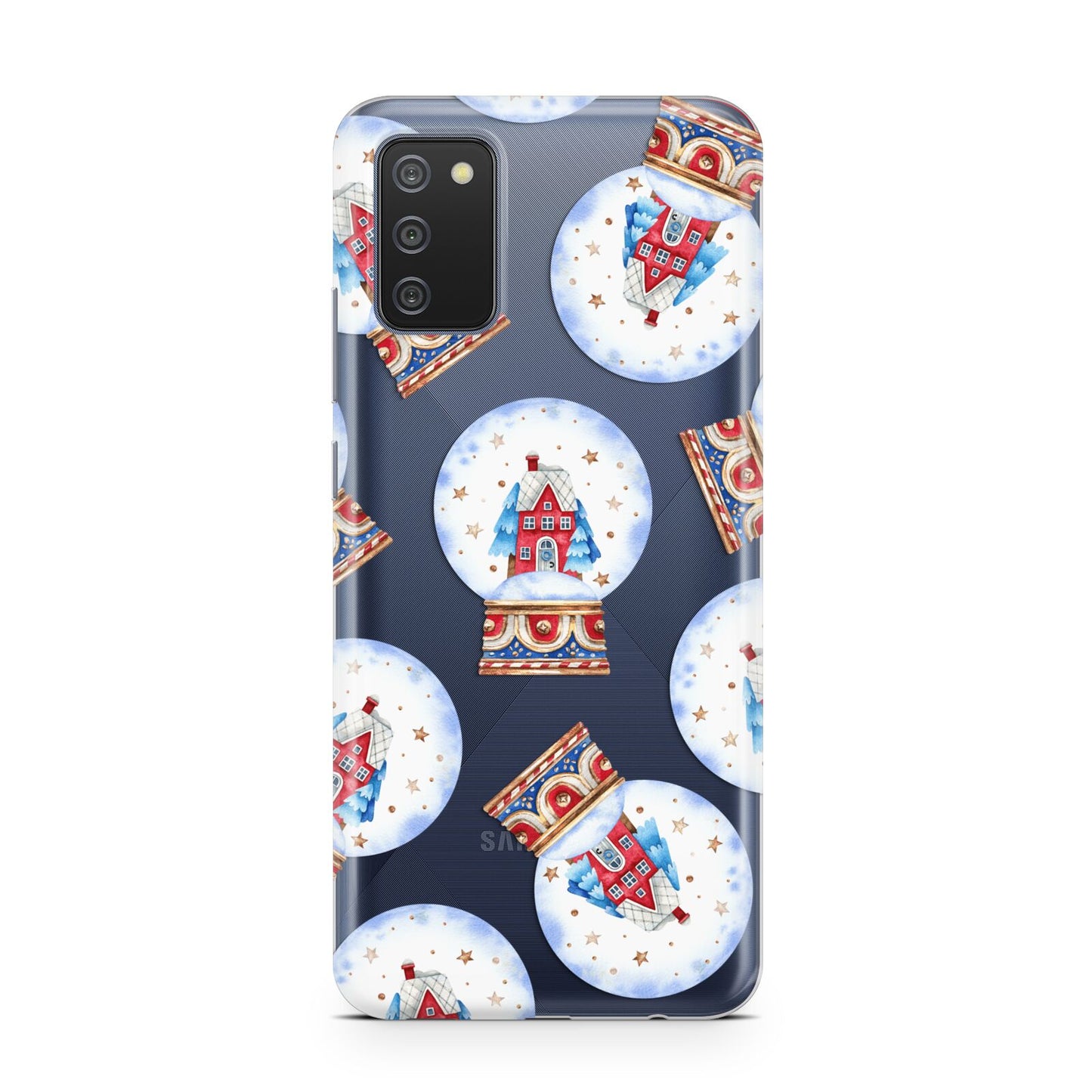 Christmas Snow Globe Pattern Samsung A02s Case