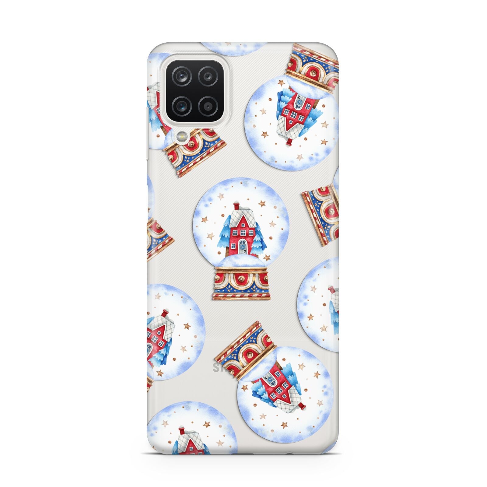 Christmas Snow Globe Pattern Samsung A12 Case