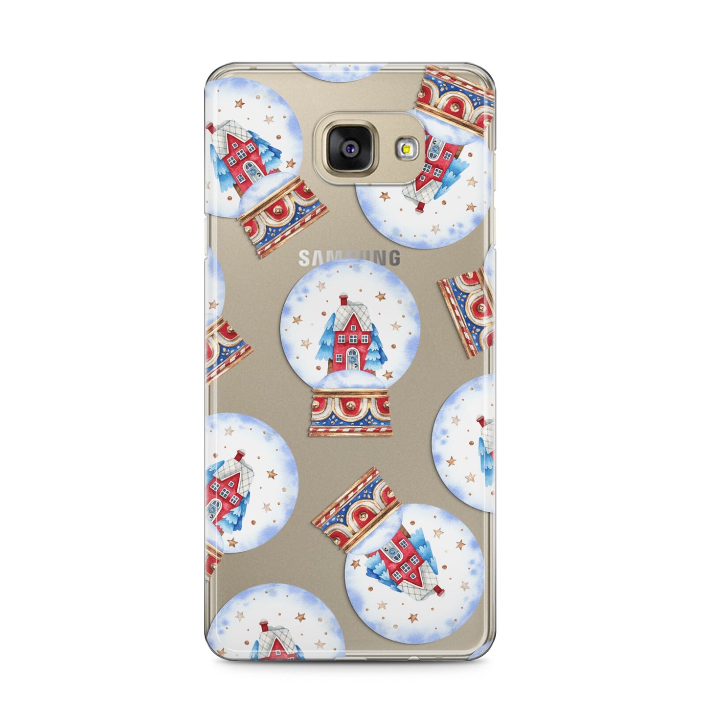 Christmas Snow Globe Pattern Samsung Galaxy A5 2016 Case on gold phone