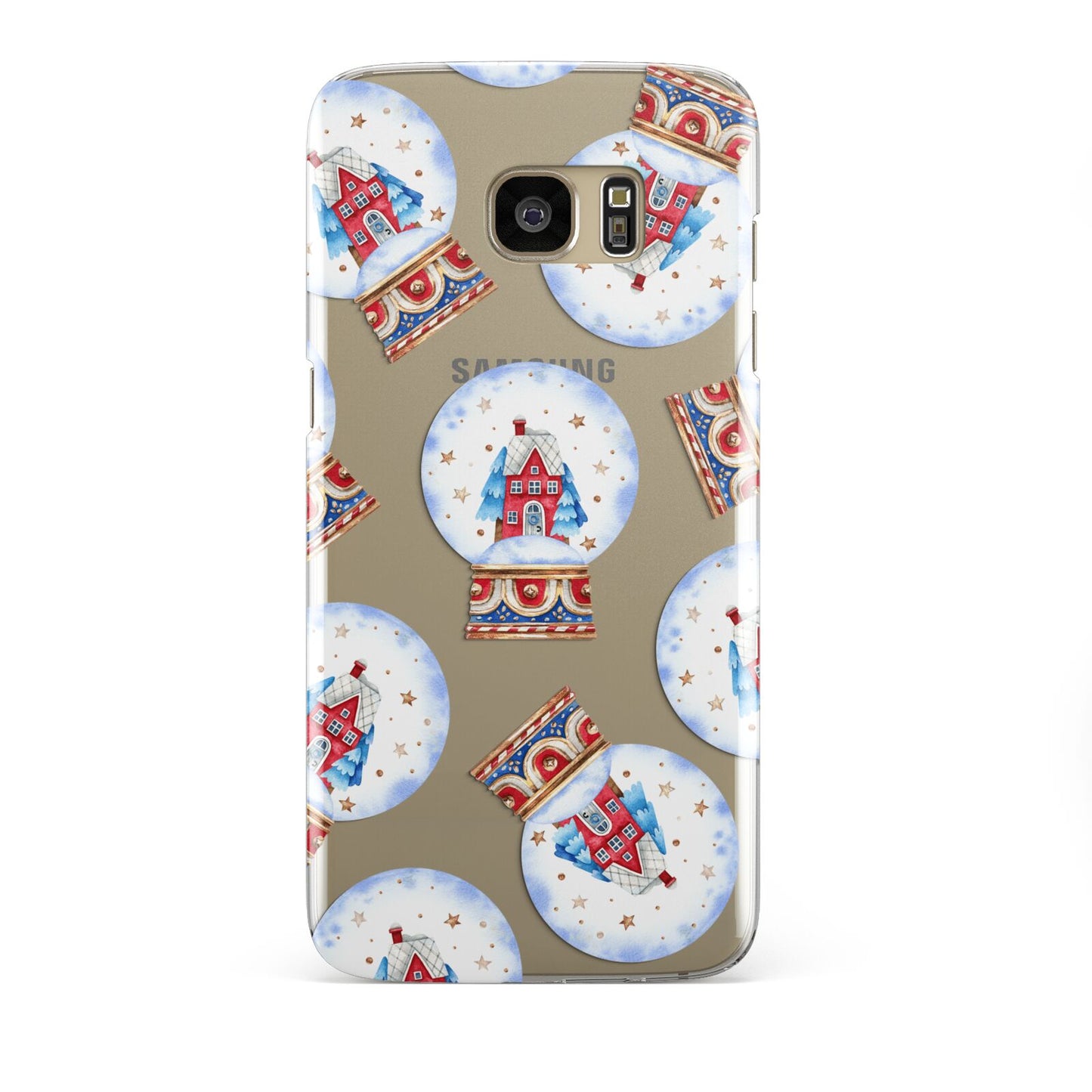 Christmas Snow Globe Pattern Samsung Galaxy S7 Edge Case