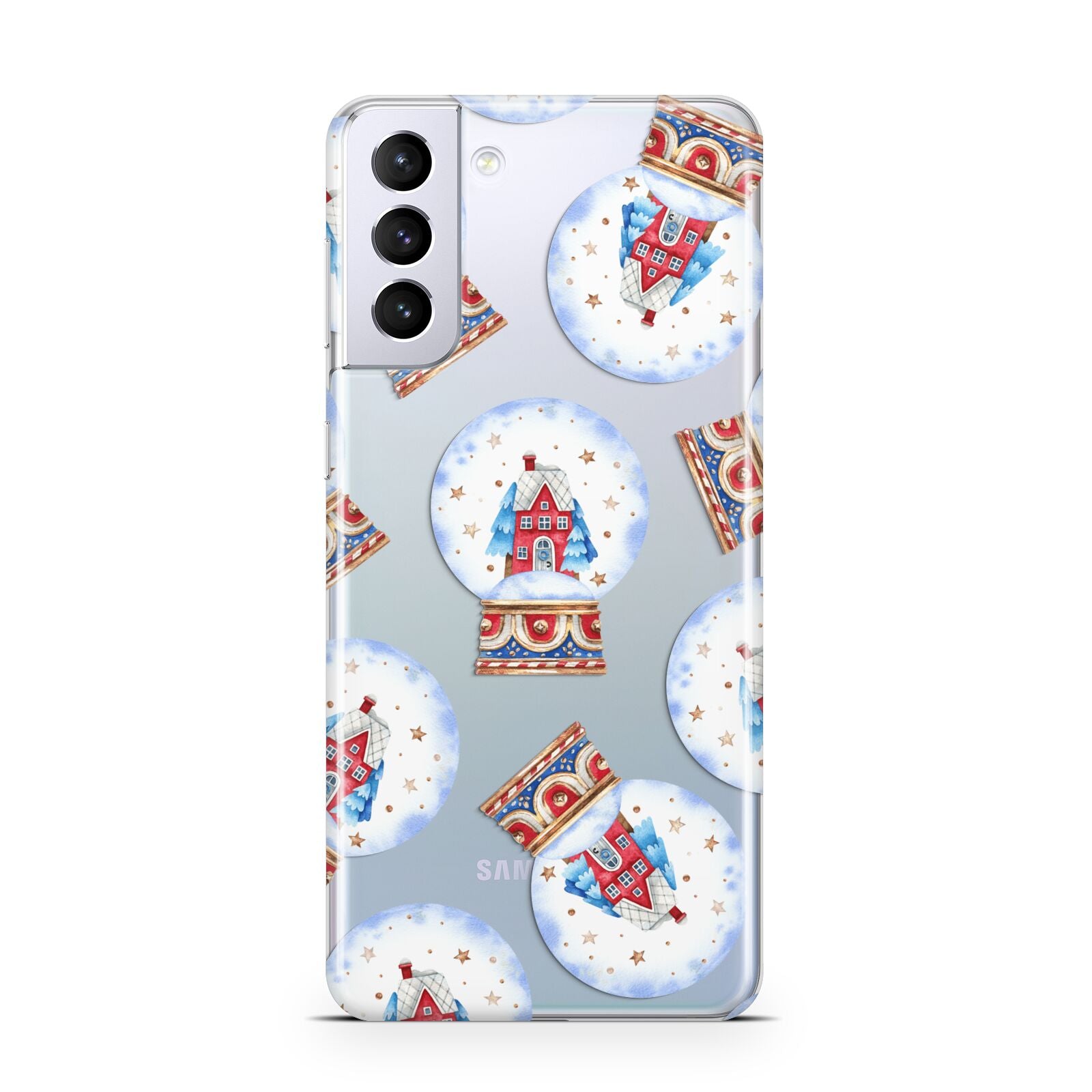 Christmas Snow Globe Pattern Samsung S21 Plus Case