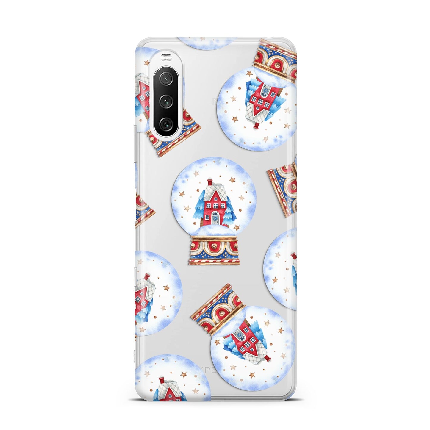 Christmas Snow Globe Pattern Sony Xperia 10 III Case