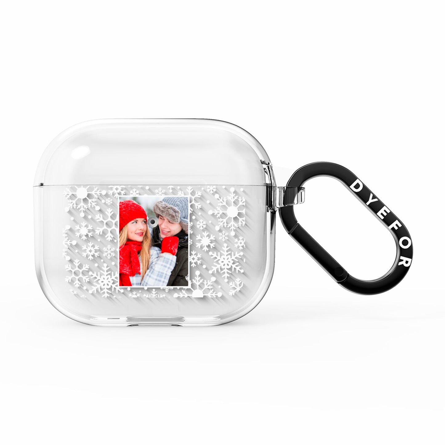 Christmas Snowflake Personalised Photo AirPods Clear Case 3rd Gen