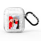 Christmas Snowflake Personalised Photo AirPods Glitter Case