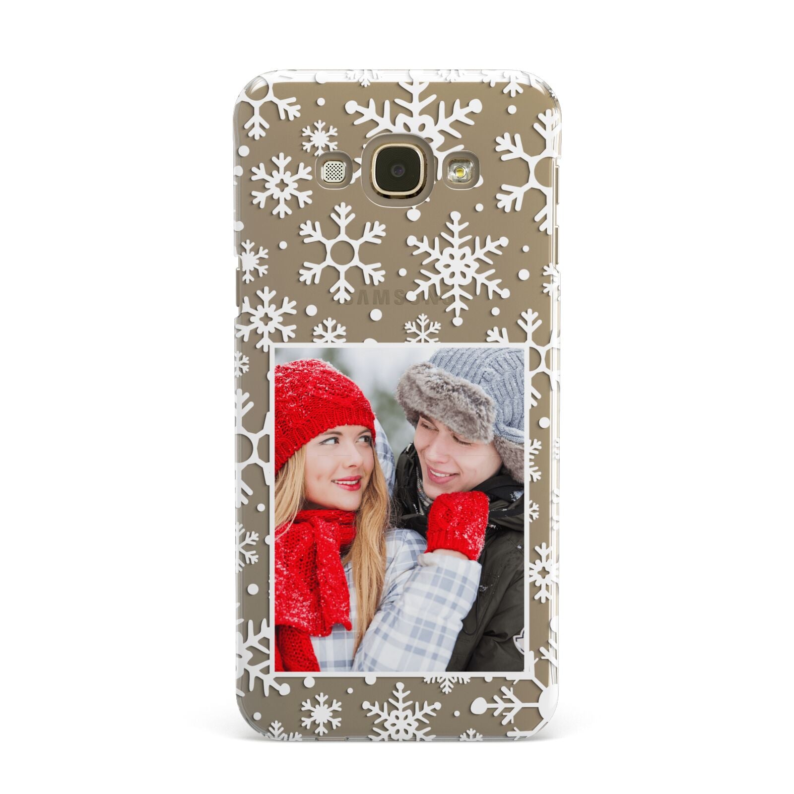 Christmas Snowflake Personalised Photo Samsung Galaxy A8 Case