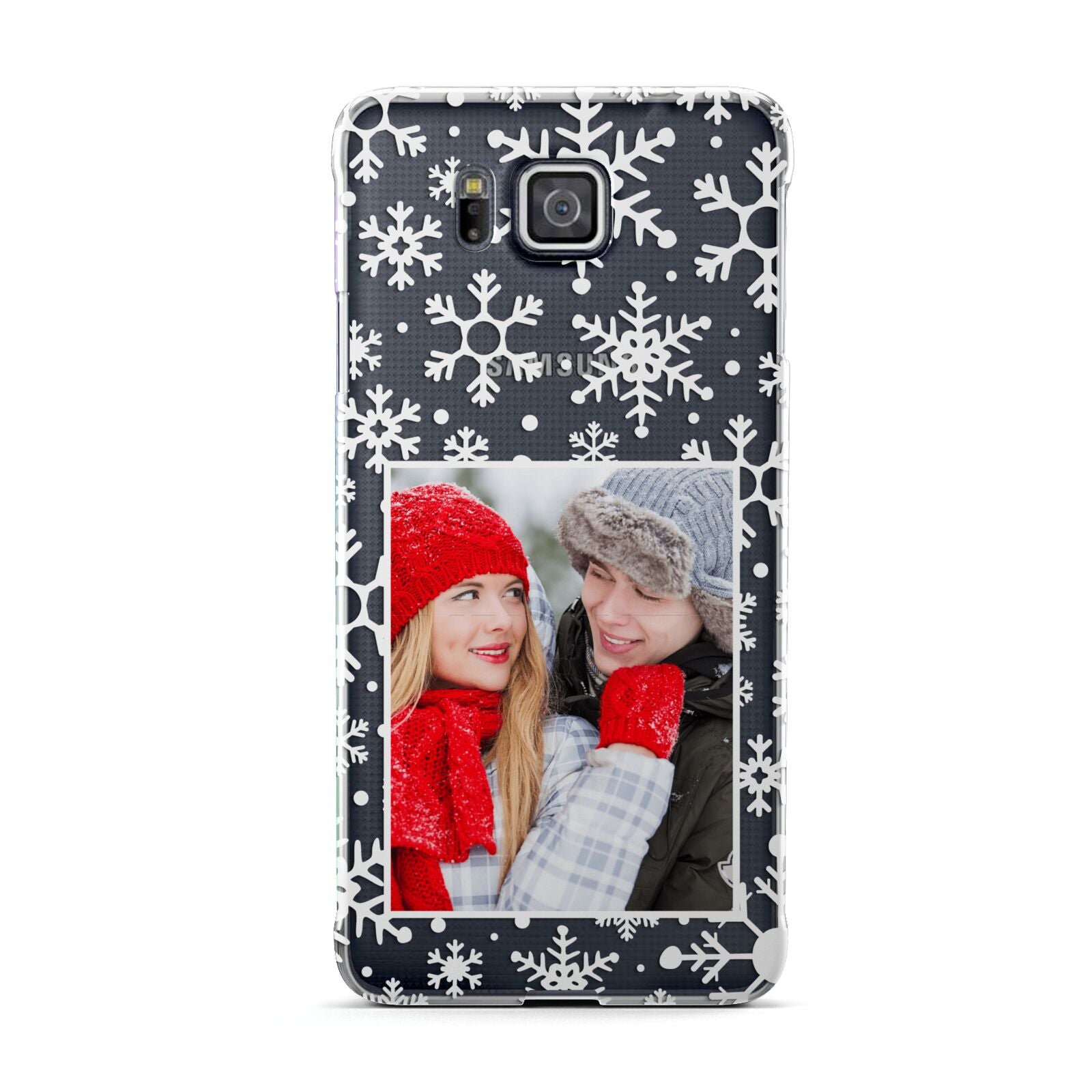 Christmas Snowflake Personalised Photo Samsung Galaxy Alpha Case