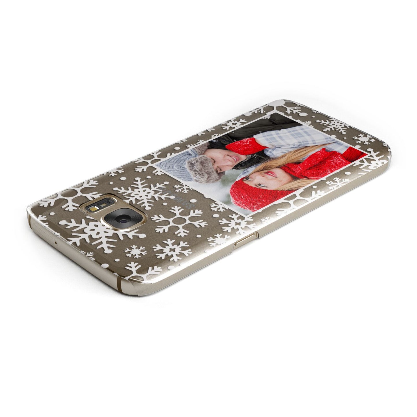 Christmas Snowflake Personalised Photo Samsung Galaxy Case Top Cutout