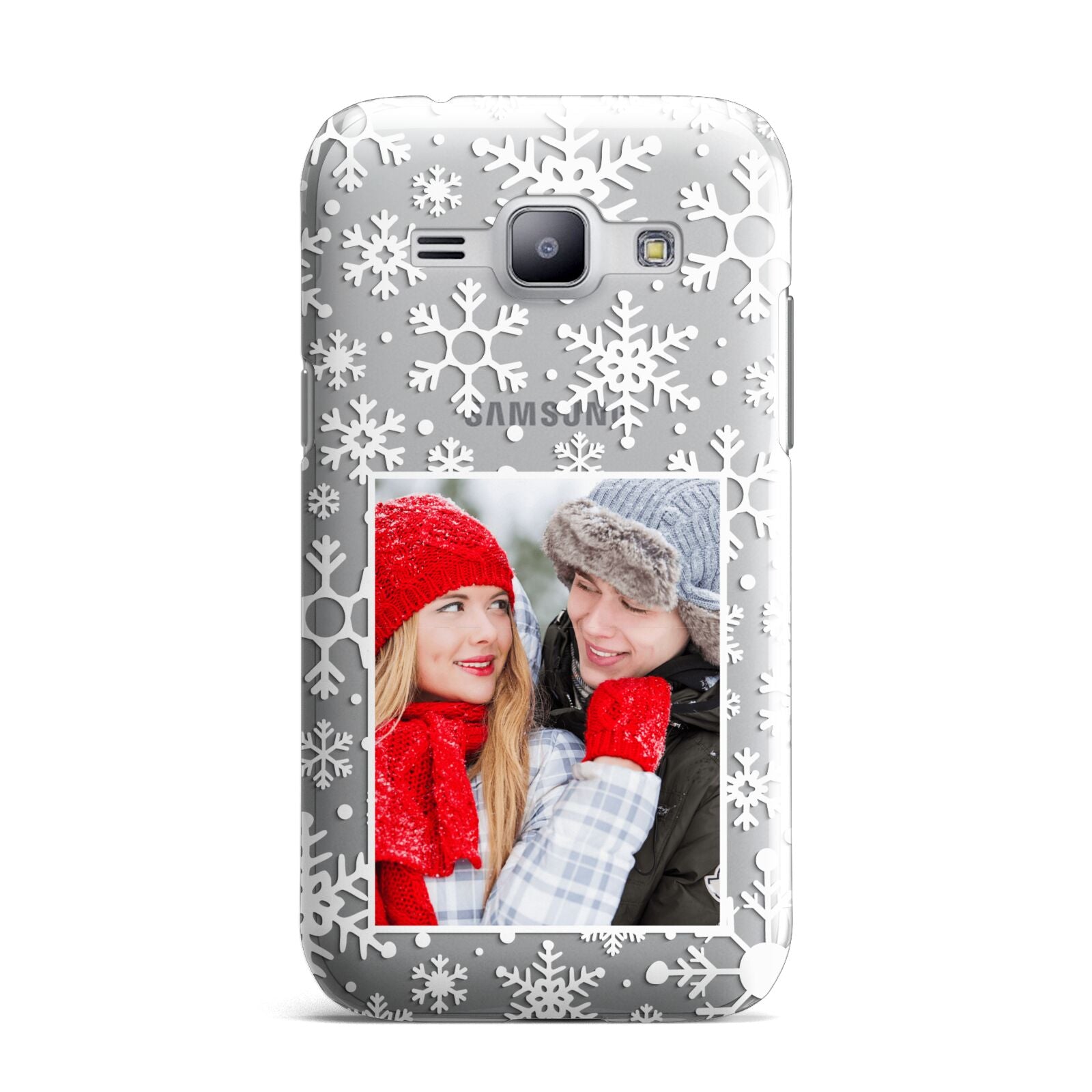 Christmas Snowflake Personalised Photo Samsung Galaxy J1 2015 Case