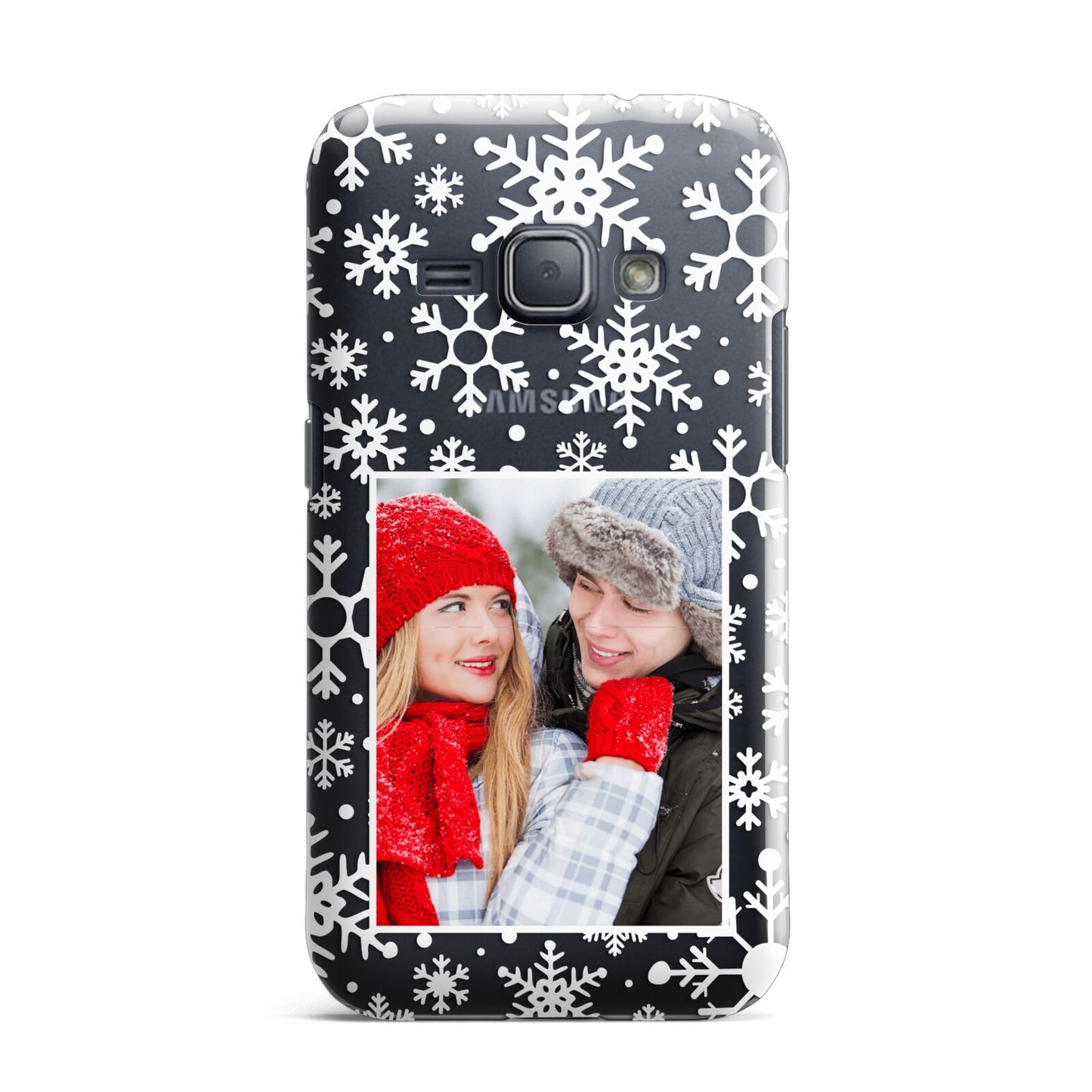 Christmas Snowflake Personalised Photo Samsung Galaxy J1 2016 Case