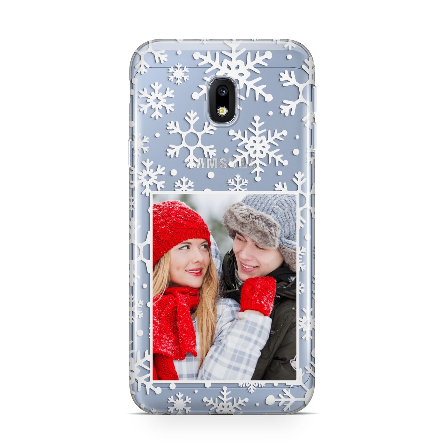 Christmas Snowflake Personalised Photo Samsung Galaxy J3 2017 Case