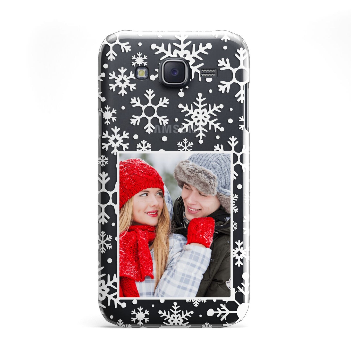 Christmas Snowflake Personalised Photo Samsung Galaxy J5 Case