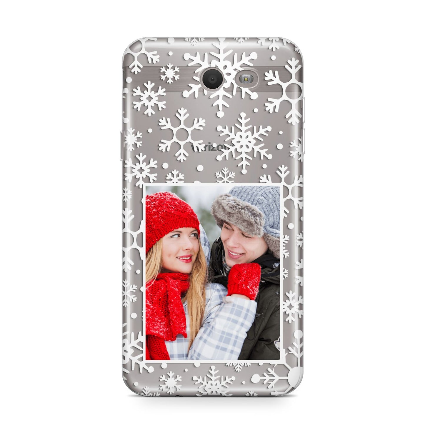 Christmas Snowflake Personalised Photo Samsung Galaxy J7 2017 Case