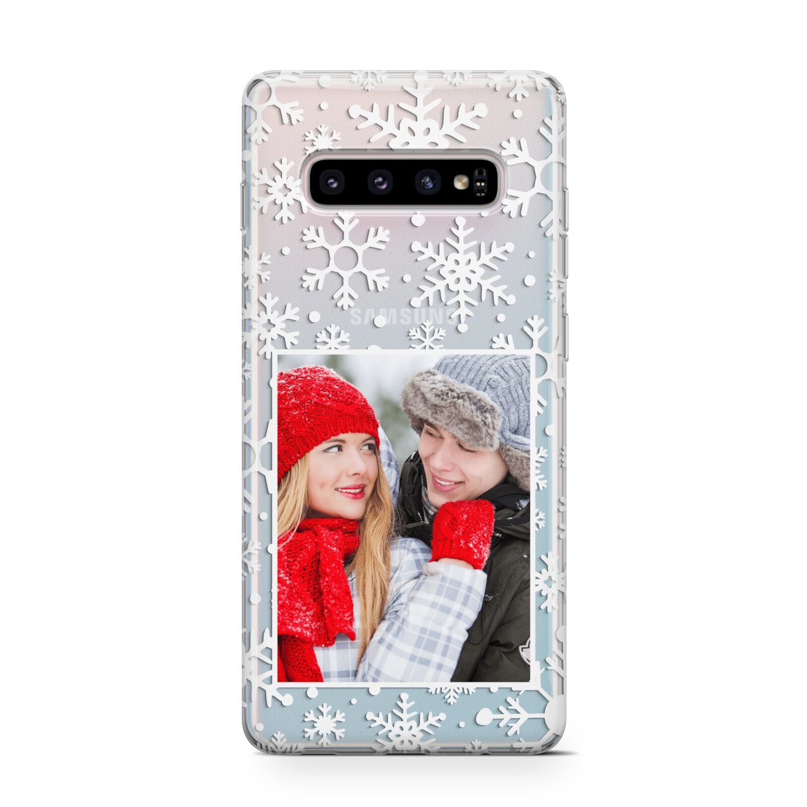 Christmas Snowflake Personalised Photo Samsung Galaxy S10 Case