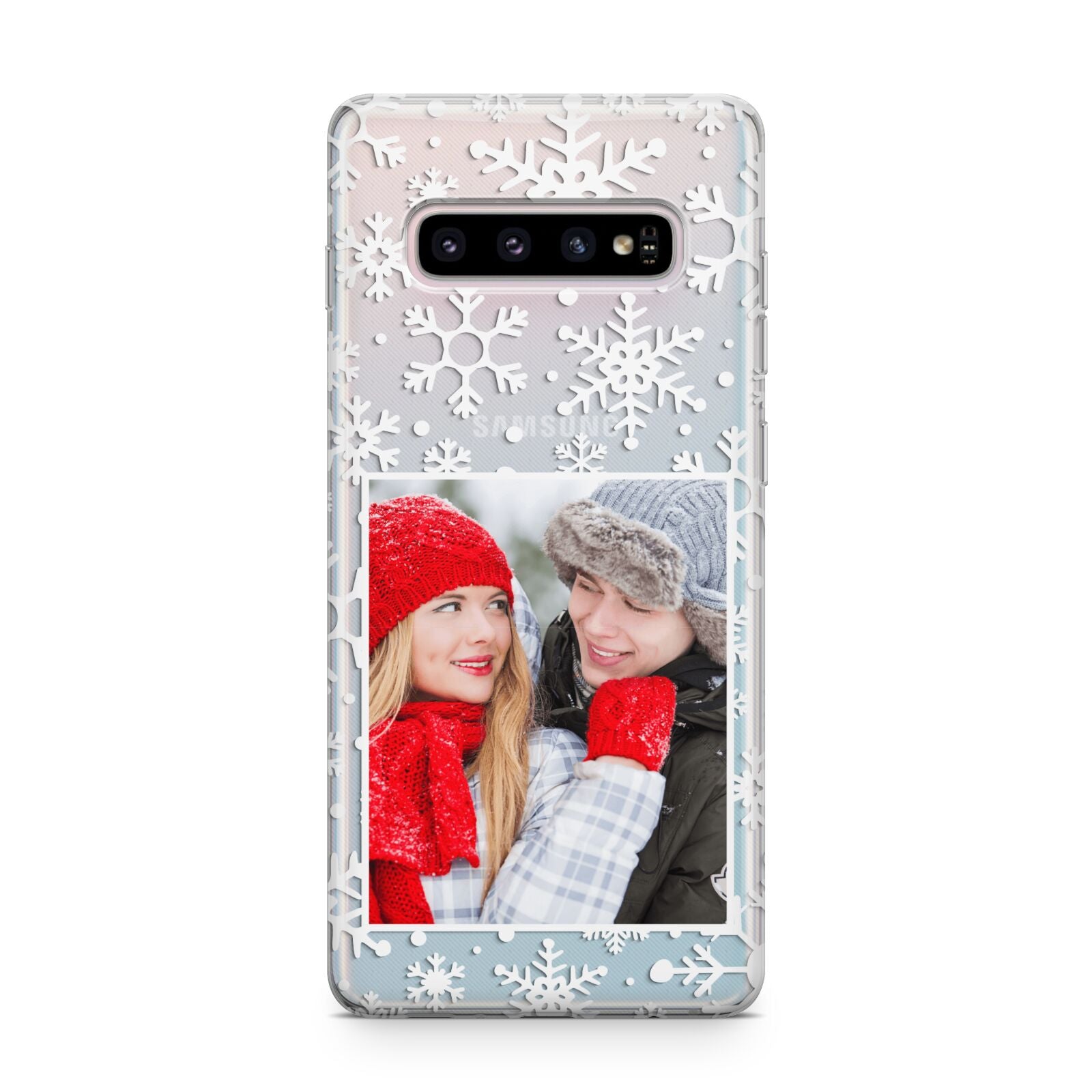 Christmas Snowflake Personalised Photo Samsung Galaxy S10 Plus Case