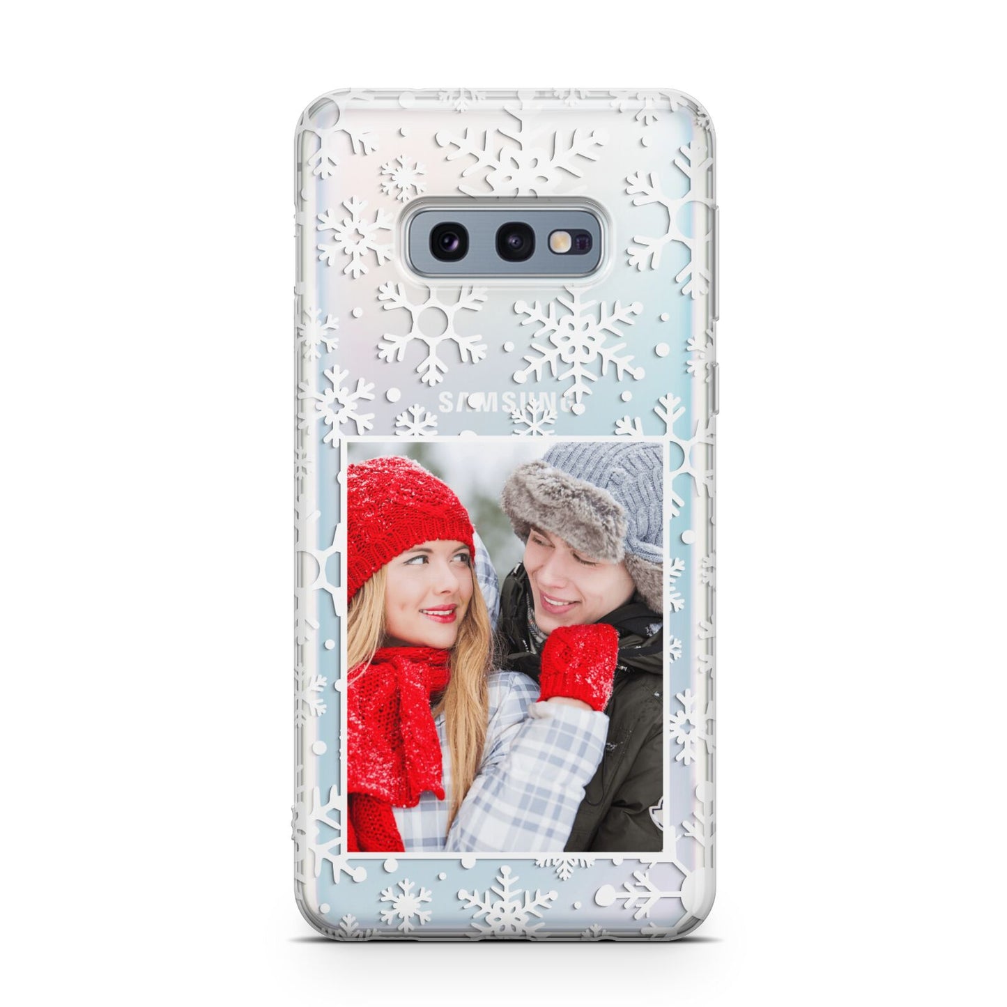 Christmas Snowflake Personalised Photo Samsung Galaxy S10E Case