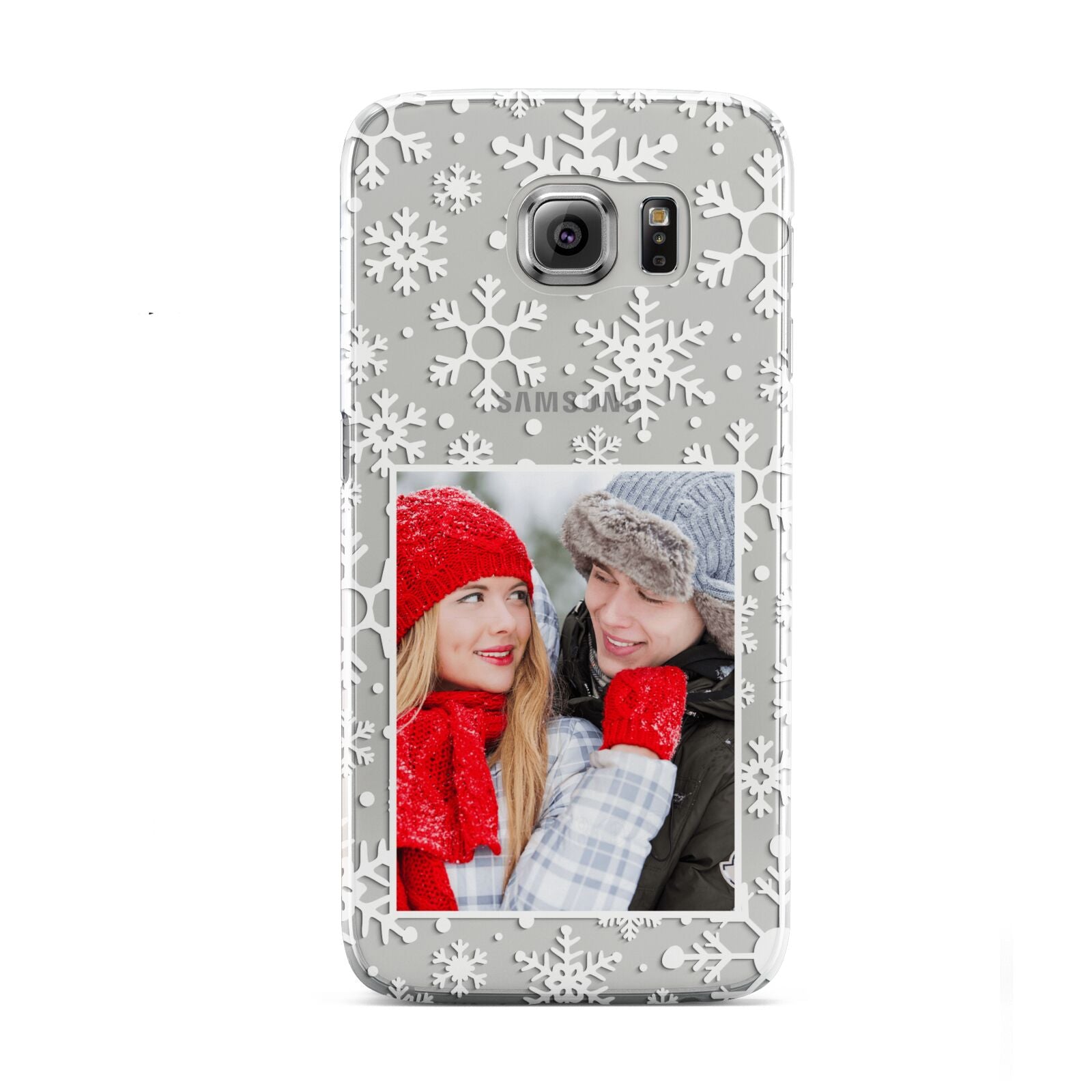 Christmas Snowflake Personalised Photo Samsung Galaxy S6 Case