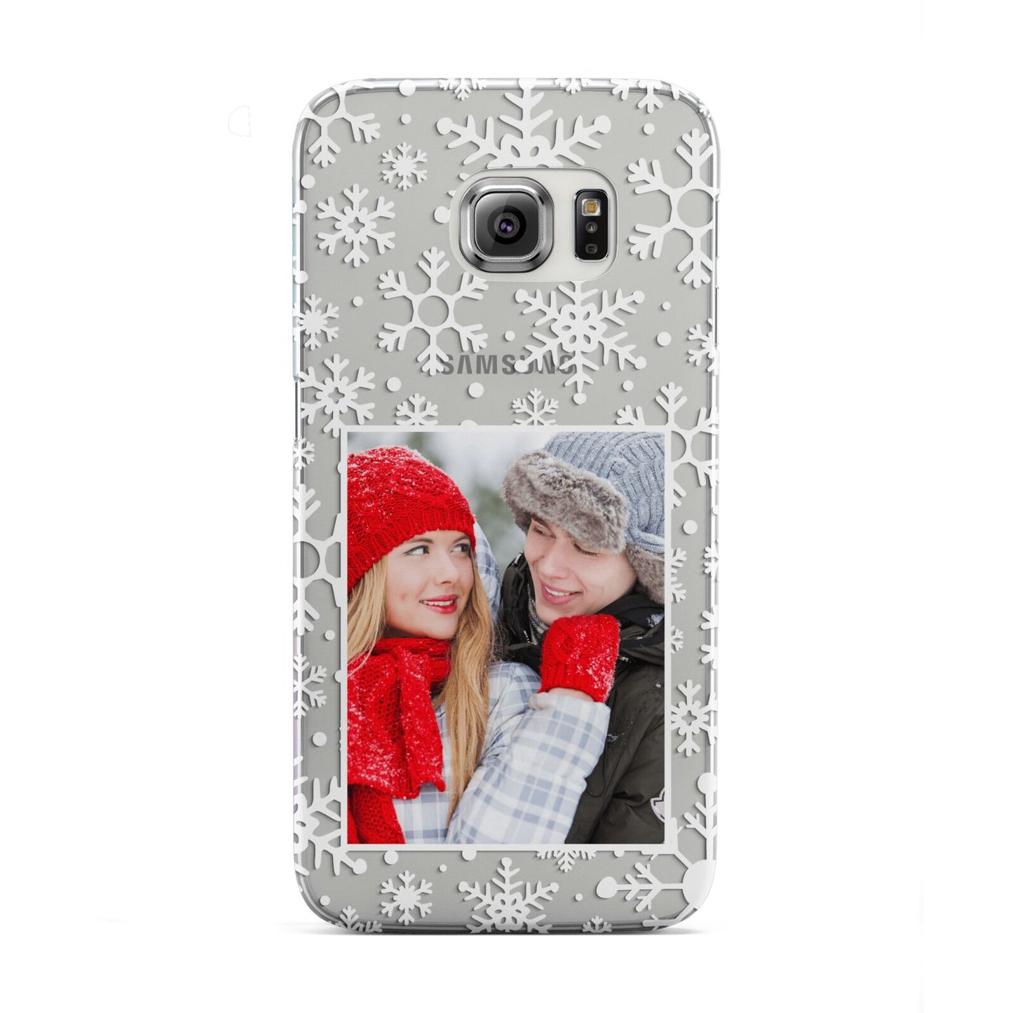 Christmas Snowflake Personalised Photo Samsung Galaxy S6 Edge Case