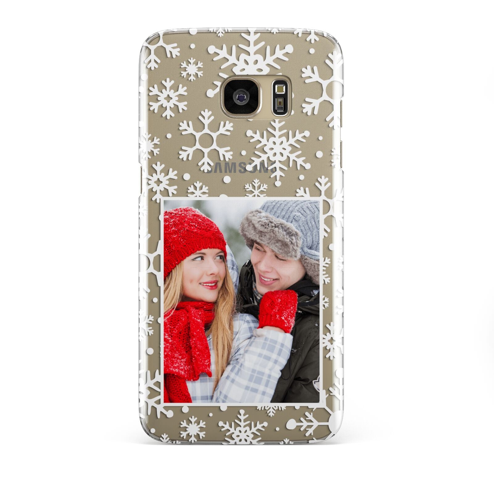 Christmas Snowflake Personalised Photo Samsung Galaxy S7 Edge Case